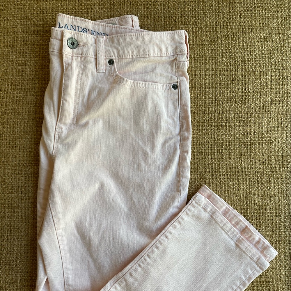 Lands End Light Pink Jeans size 6